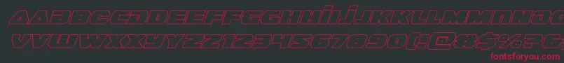 guardian2outital Font – Red Fonts on Black Background