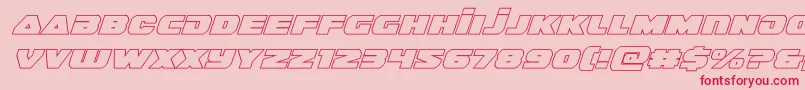 guardian2outital Font – Red Fonts on Pink Background