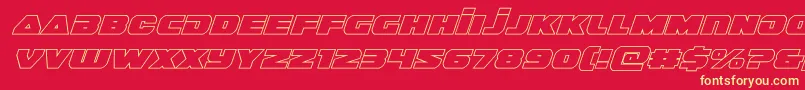 guardian2outital Font – Yellow Fonts on Red Background