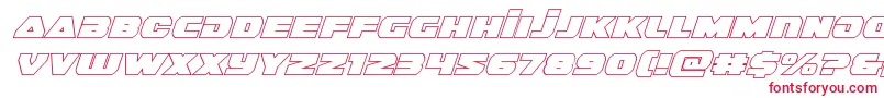 guardian2outital Font – Red Fonts on White Background