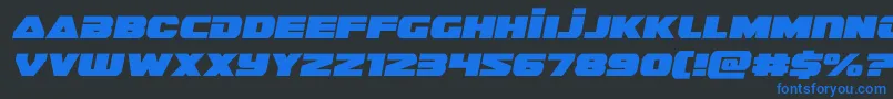 guardian2semital Font – Blue Fonts on Black Background