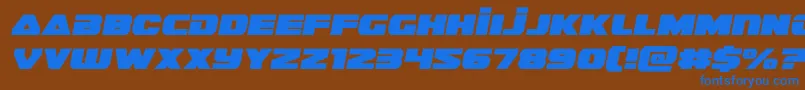 フォントguardian2semital – 茶色の背景に青い文字