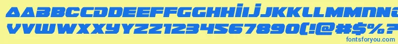 guardian2semital Font – Blue Fonts on Yellow Background