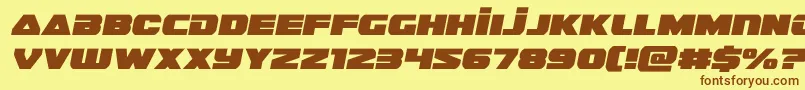 guardian2semital Font – Brown Fonts on Yellow Background