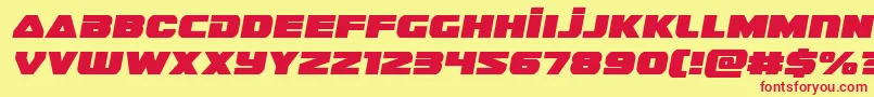 guardian2semital Font – Red Fonts on Yellow Background