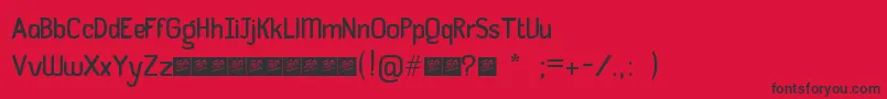 guayaba sans   personal use Font – Black Fonts on Red Background