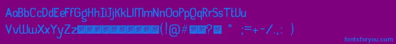 guayaba sans   personal use Font – Blue Fonts on Purple Background