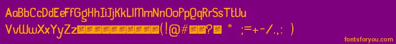 guayaba sans   personal use Font – Orange Fonts on Purple Background