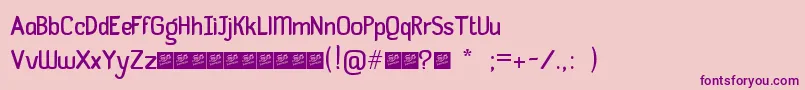 guayaba sans   personal use Font – Purple Fonts on Pink Background