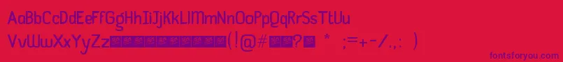 guayaba sans   personal use Font – Purple Fonts on Red Background