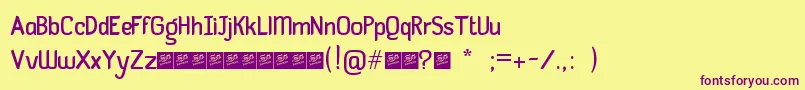 guayaba sans   personal use Font – Purple Fonts on Yellow Background