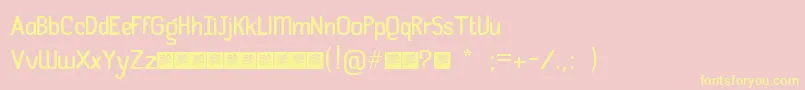 guayaba sans   personal use Font – Yellow Fonts on Pink Background