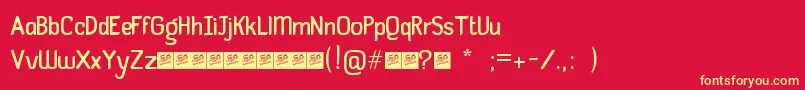 guayaba sans   personal use Font – Yellow Fonts on Red Background