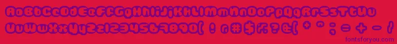 GUB       Font – Purple Fonts on Red Background