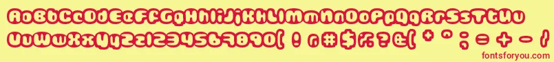 GUB       Font – Red Fonts on Yellow Background