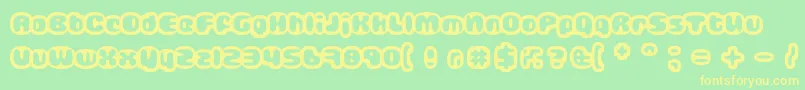 GUB       Font – Yellow Fonts on Green Background