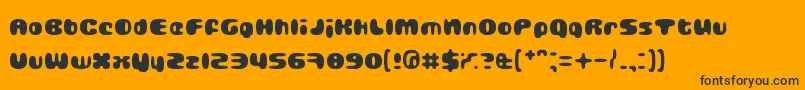 GUBBLA    Font – Black Fonts on Orange Background