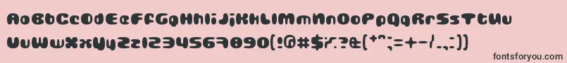 GUBBLA    Font – Black Fonts on Pink Background
