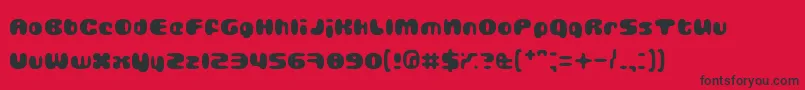 GUBBLA    Font – Black Fonts on Red Background