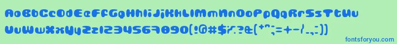 GUBBLA    Font – Blue Fonts on Green Background
