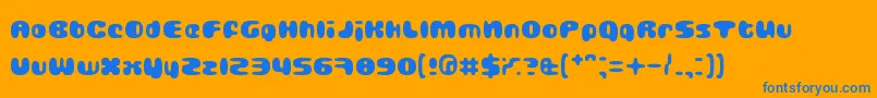 GUBBLA    Font – Blue Fonts on Orange Background