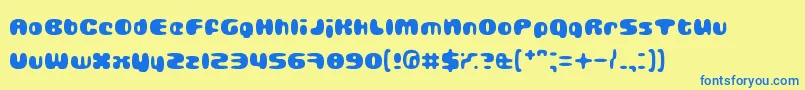 GUBBLA    Font – Blue Fonts on Yellow Background