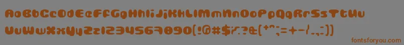 GUBBLA    Font – Brown Fonts on Gray Background