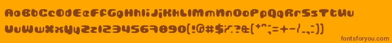 GUBBLA    Font – Brown Fonts on Orange Background