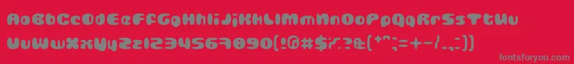 Czcionka GUBBLA    – szare czcionki na czerwonym tle