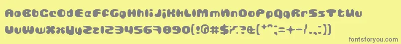GUBBLA    Font – Gray Fonts on Yellow Background