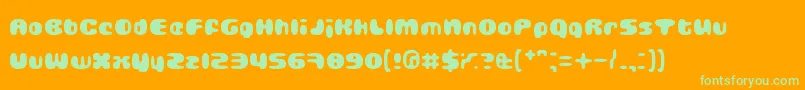 GUBBLA    Font – Green Fonts on Orange Background