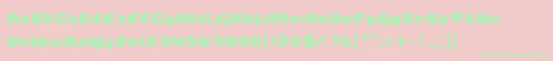 GUBBLA    Font – Green Fonts on Pink Background