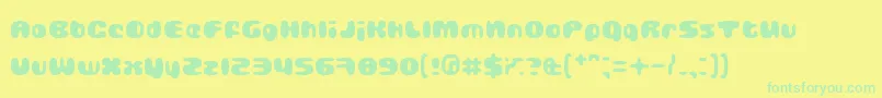 GUBBLA    Font – Green Fonts on Yellow Background