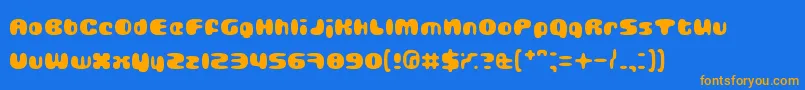 GUBBLA    Font – Orange Fonts on Blue Background