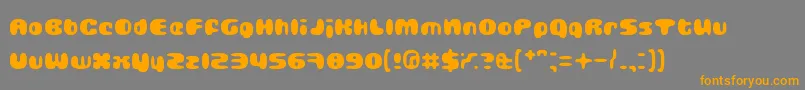 GUBBLA    Font – Orange Fonts on Gray Background