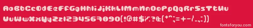 フォントGUBBLA    – 赤い背景にピンクのフォント