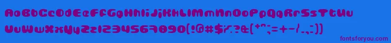 GUBBLA    Font – Purple Fonts on Blue Background