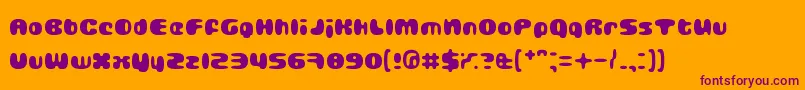 フォントGUBBLA    – オレンジの背景に紫のフォント