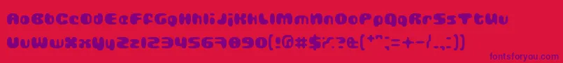 GUBBLA    Font – Purple Fonts on Red Background