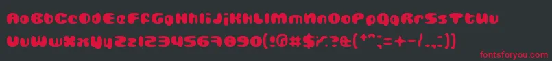 GUBBLA    Font – Red Fonts on Black Background