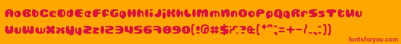 フォントGUBBLA    – オレンジの背景に赤い文字