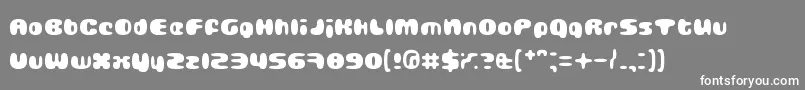 GUBBLA    Font – White Fonts on Gray Background