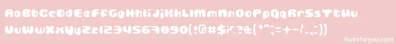 GUBBLA    Font – White Fonts on Pink Background