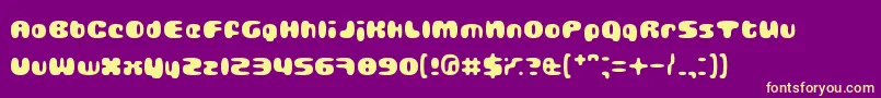 GUBBLA    Font – Yellow Fonts on Purple Background