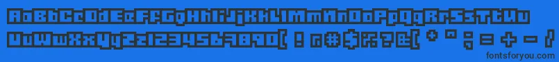 GUBBLO    Font – Black Fonts on Blue Background