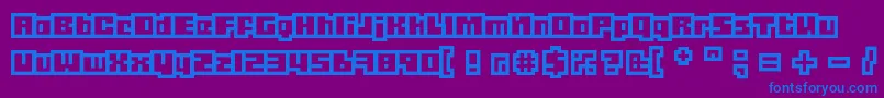 GUBBLO    Font – Blue Fonts on Purple Background