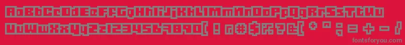 フォントGUBBLO    – 赤い背景に灰色の文字
