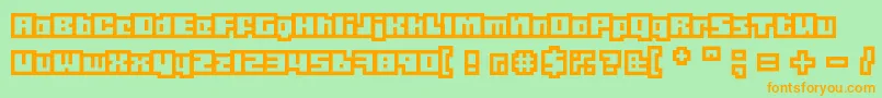 GUBBLO    Font – Orange Fonts on Green Background