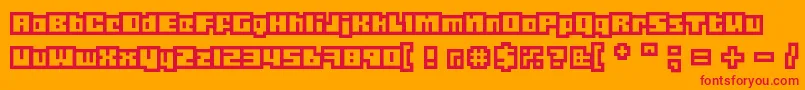 GUBBLO    Font – Red Fonts on Orange Background