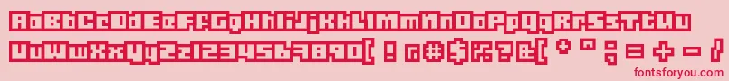 GUBBLO    Font – Red Fonts on Pink Background